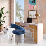 Suzie Executive Desk, Cream-Furniture - Office-High Fashion Home
