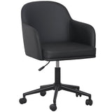 Sydney Vegan Leather Desk Chair, Black