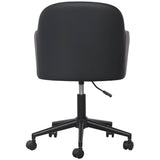 Sydney Vegan Leather Desk Chair, Black