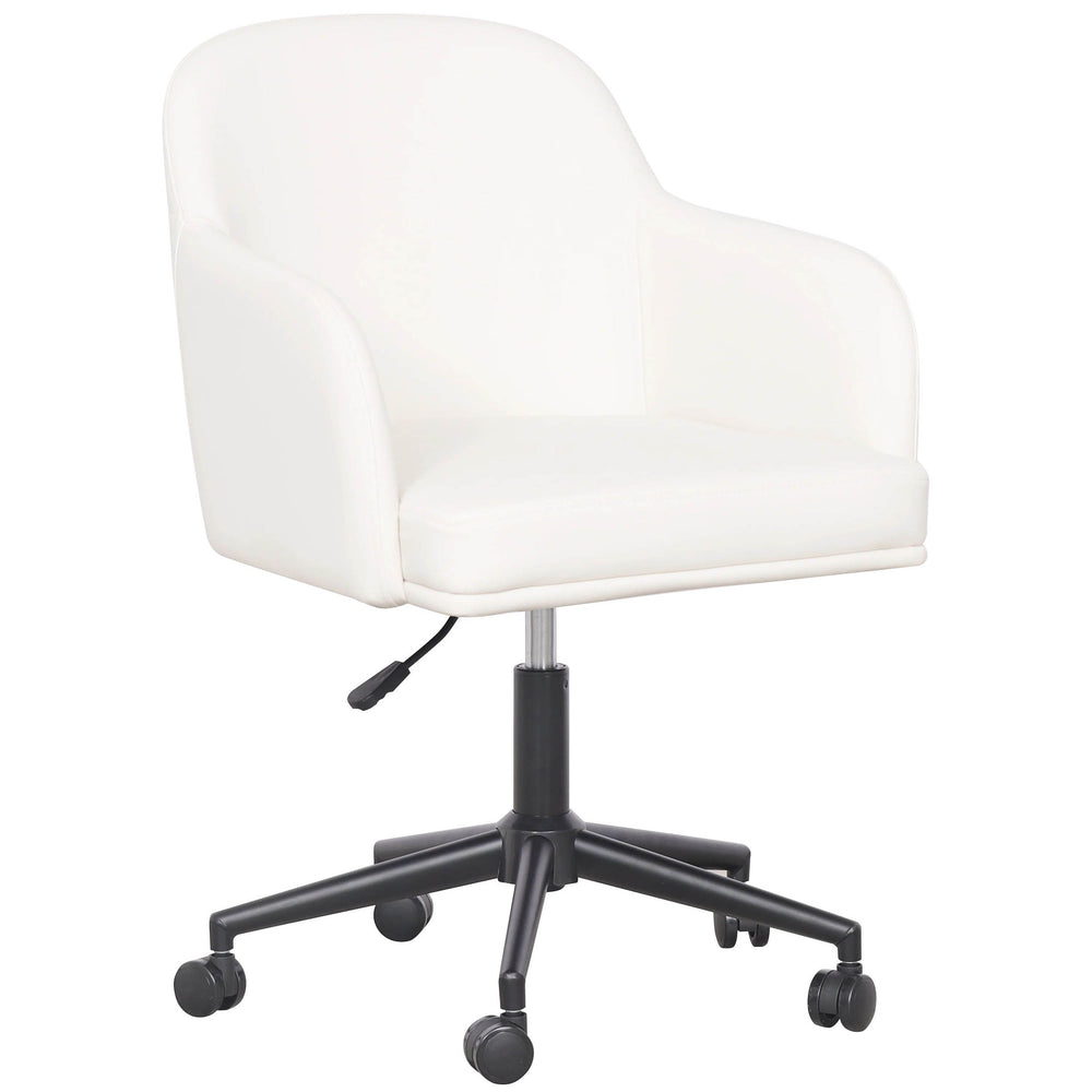 Sydney Vegan Leather Desk Chair, Cream