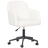 Sydney Vegan Leather Desk Chair, Cream