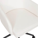Sydney Vegan Leather Desk Chair, Cream