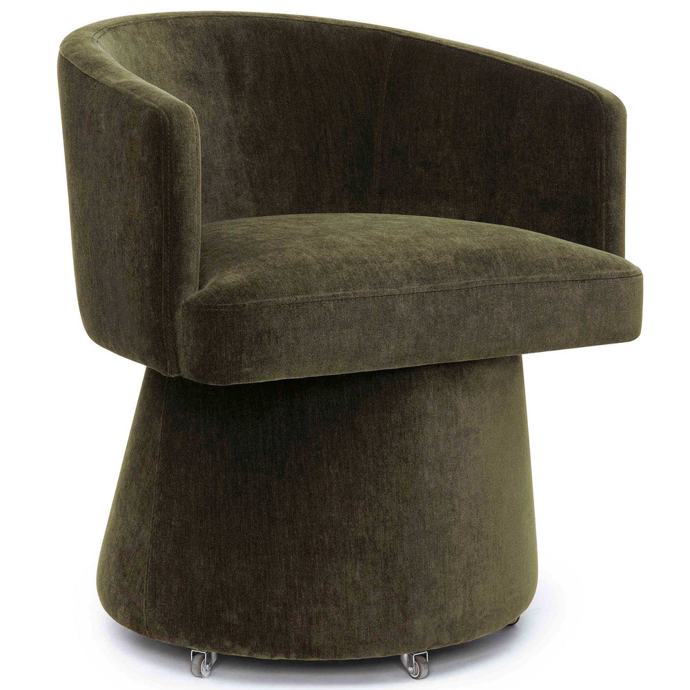 Kristen Rolling Desk Chair, Olive Green
