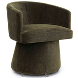 Kristen Rolling Desk Chair, Olive Green