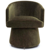 Kristen Rolling Desk Chair, Olive Green
