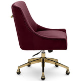 Beatrix Swivel Office Chair, Burgundy