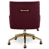 Beatrix Swivel Office Chair, Burgundy