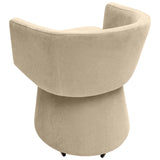 Kristen Rolling Desk Chair, Taupe