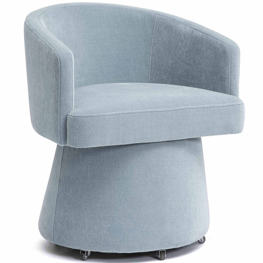 Kristen Rolling Desk Chair, Faded Blue