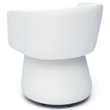 Kristen Rolling Desk Chair, Off-White