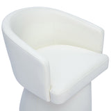 Kristen Rolling Desk Chair, Off-White