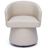 Kristen Rolling Desk Chair, Beige