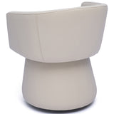Kristen Rolling Desk Chair, Beige