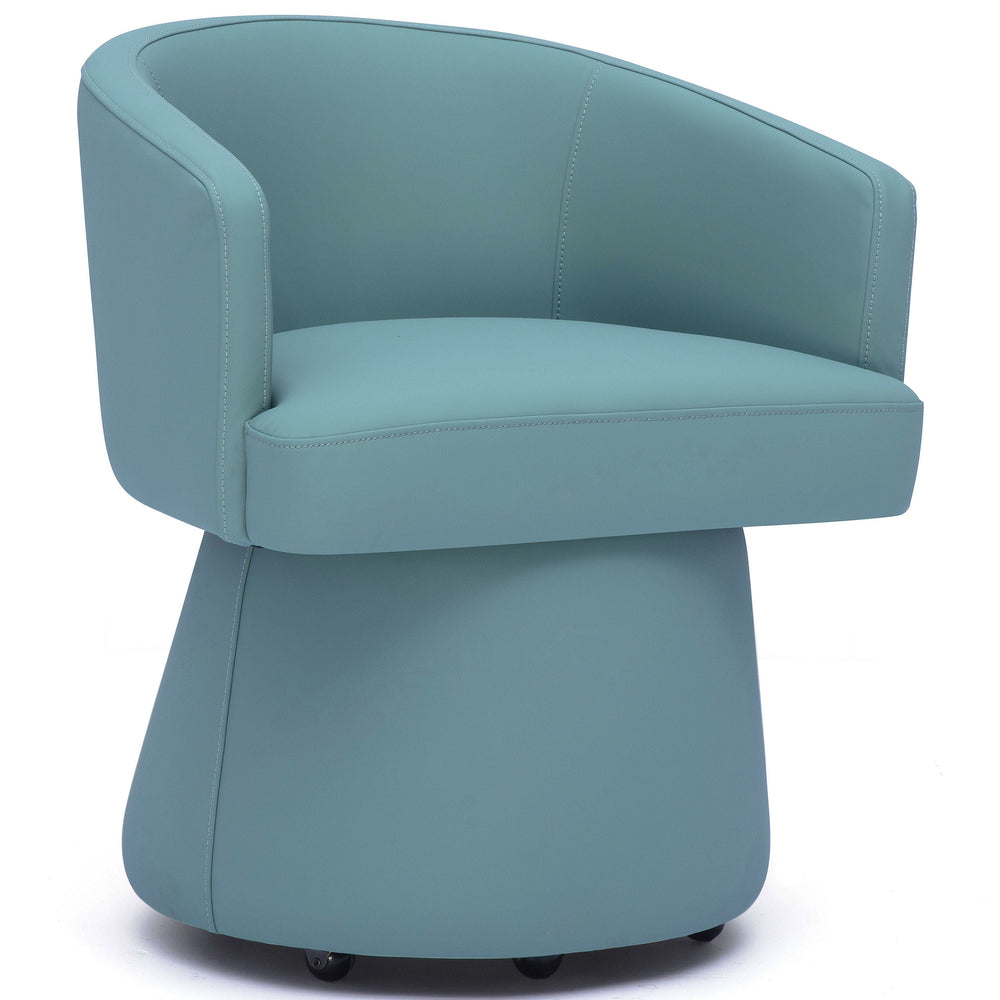 Kristen Rolling Desk Chair, Sea Foam Green