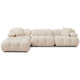 Calliope 4 Piece Modular Sectional, Off-White
