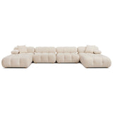 Calliope 6 Piece Modular U-Sectional, Off-White