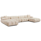 Calliope 6 Piece Modular U-Sectional, Off-White