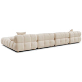 Calliope 6 Piece Modular U-Sectional, Off-White