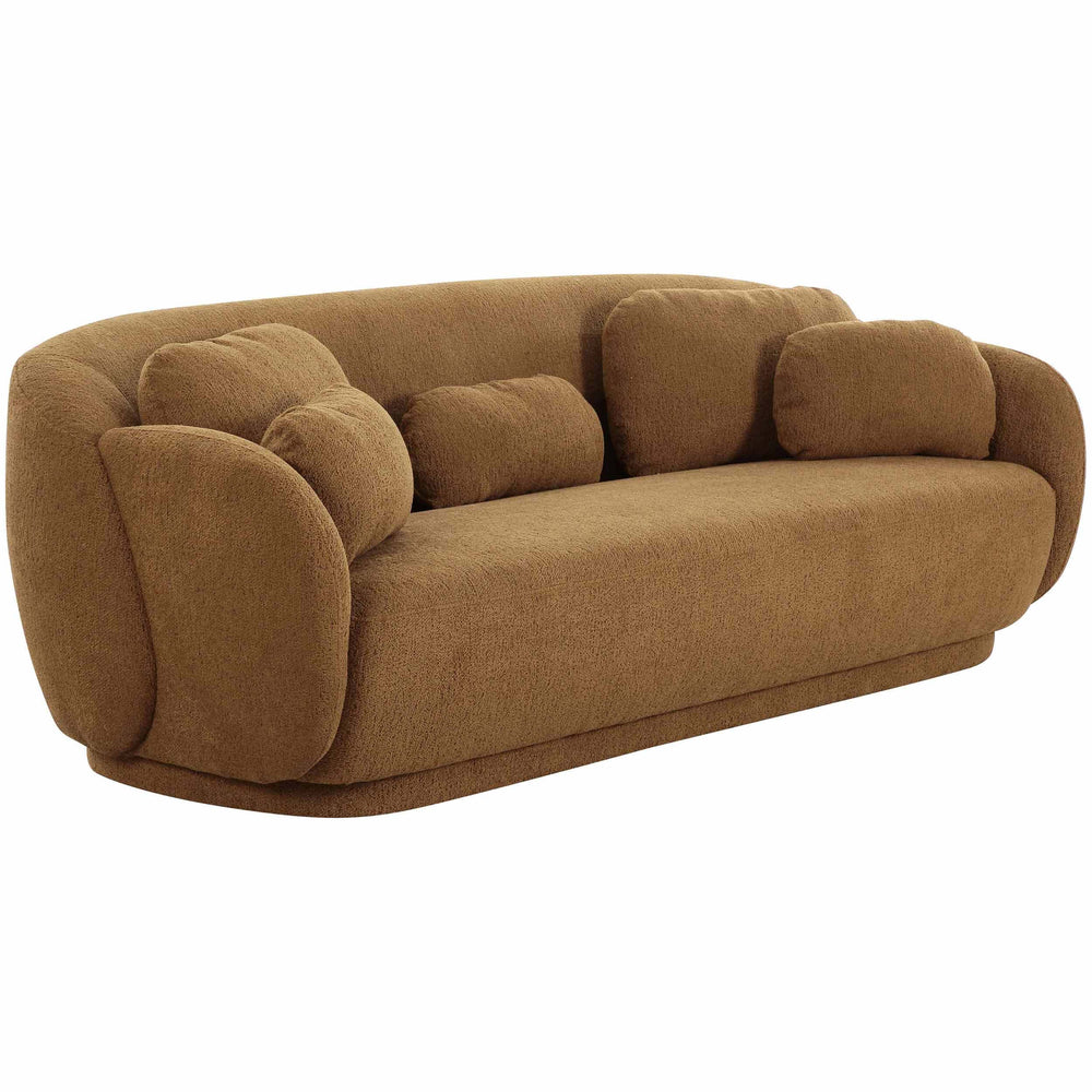 Misty Boucle Sofa, Brown-Furniture - Sofas-High Fashion Home