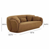 Misty Boucle Sofa, Brown-Furniture - Sofas-High Fashion Home
