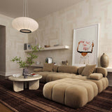 Calliope 4 Piece Modular Sectional, Cafe Au Lait-Furniture - Sofas-High Fashion Home