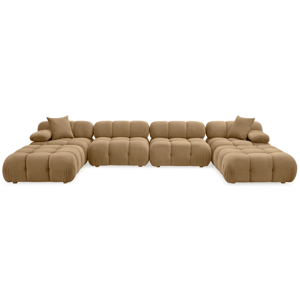 Calliope 6 Piece Modular U-Sectional, Cafe Au Lait