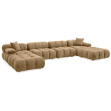 Calliope 6 Piece Modular U-Sectional, Cafe Au Lait