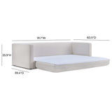 Ryan Sofa Bed, Cream Linen-Furniture - Sofas-High Fashion Home