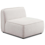 Travie Modular Armless Chair, White Sand
