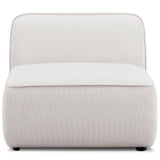 Travie Modular Armless Chair, White Sand