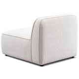 Travie Modular Armless Chair, White Sand