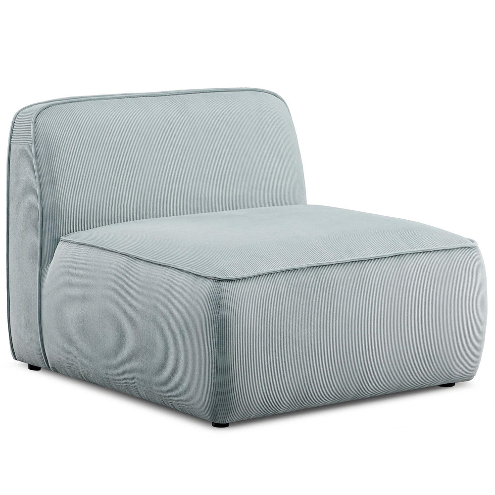 Travie Modular Armless Chair, Sea Blueopy