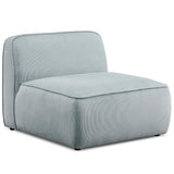 Travie Modular Armless Chair, Sea Blueopy