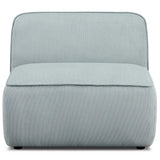 Travie Modular Armless Chair, Sea Blueopy