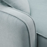 Travie Modular Armless Chair, Sea Blueopy