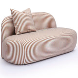 Carraway Striped Loveseat, Brown