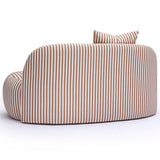 Carraway Striped Loveseat, Brown