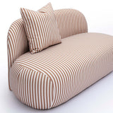 Carraway Striped Loveseat, Brown