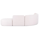Gorge 5 Piece Euro Sectional, Cream