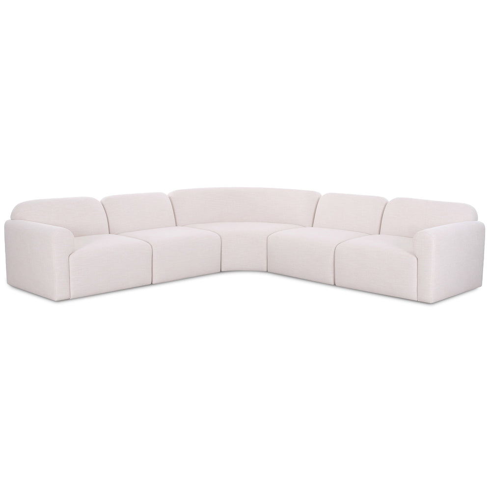 Gorge 5 Piece Sectional, Cream