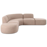 Gorge 5 Piece Euro Sectional, Tan
