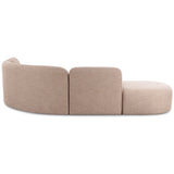 Gorge 5 Piece Euro Sectional, Tan
