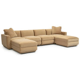Perry 6 Piece Modular U-Sectional, Tan