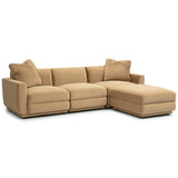 Perry 4 Piece Modular Sectional, Tan