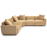 Perry 5 Piece Modular L-Sectional, Tan