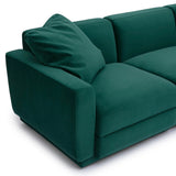 Perry 6 Piece Modular U-Sectional, Deep Green