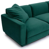 Perry 5 Piece Modular L-Sectional, Deep Green