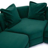 Perry 8 Piece Modular U-Sectional, Deep Green