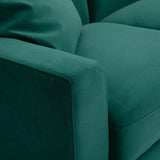 Perry 4 Piece Modular Sectional, Deep Green