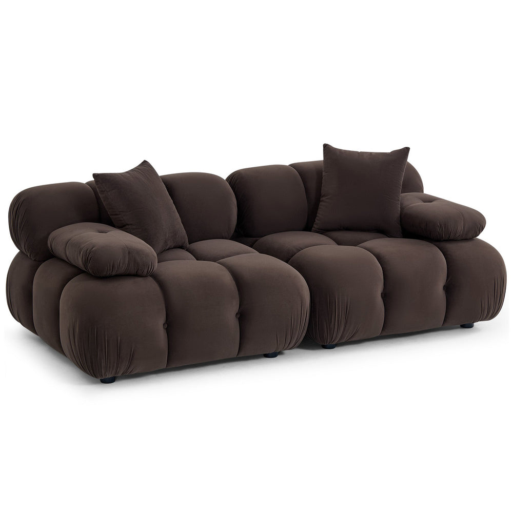 Calliope Modular Loveseat, Dark Brown